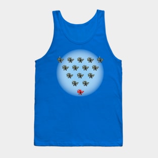 Unique and different concept with cartoon retro fighter planes Tank Top